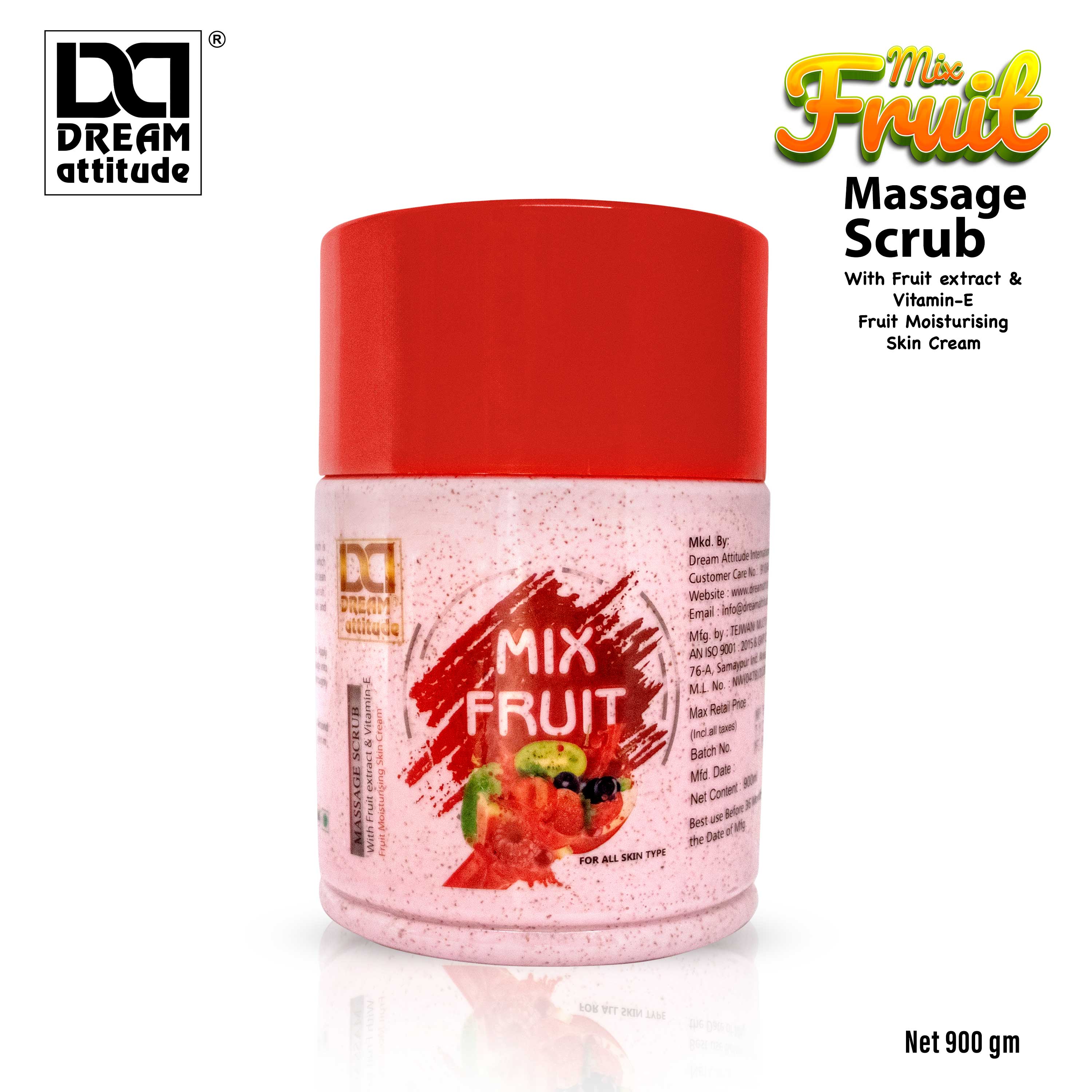 DREAM attitude Mix Fruit Massage Scrub: Fruity Skincare for a Radiant Complexion