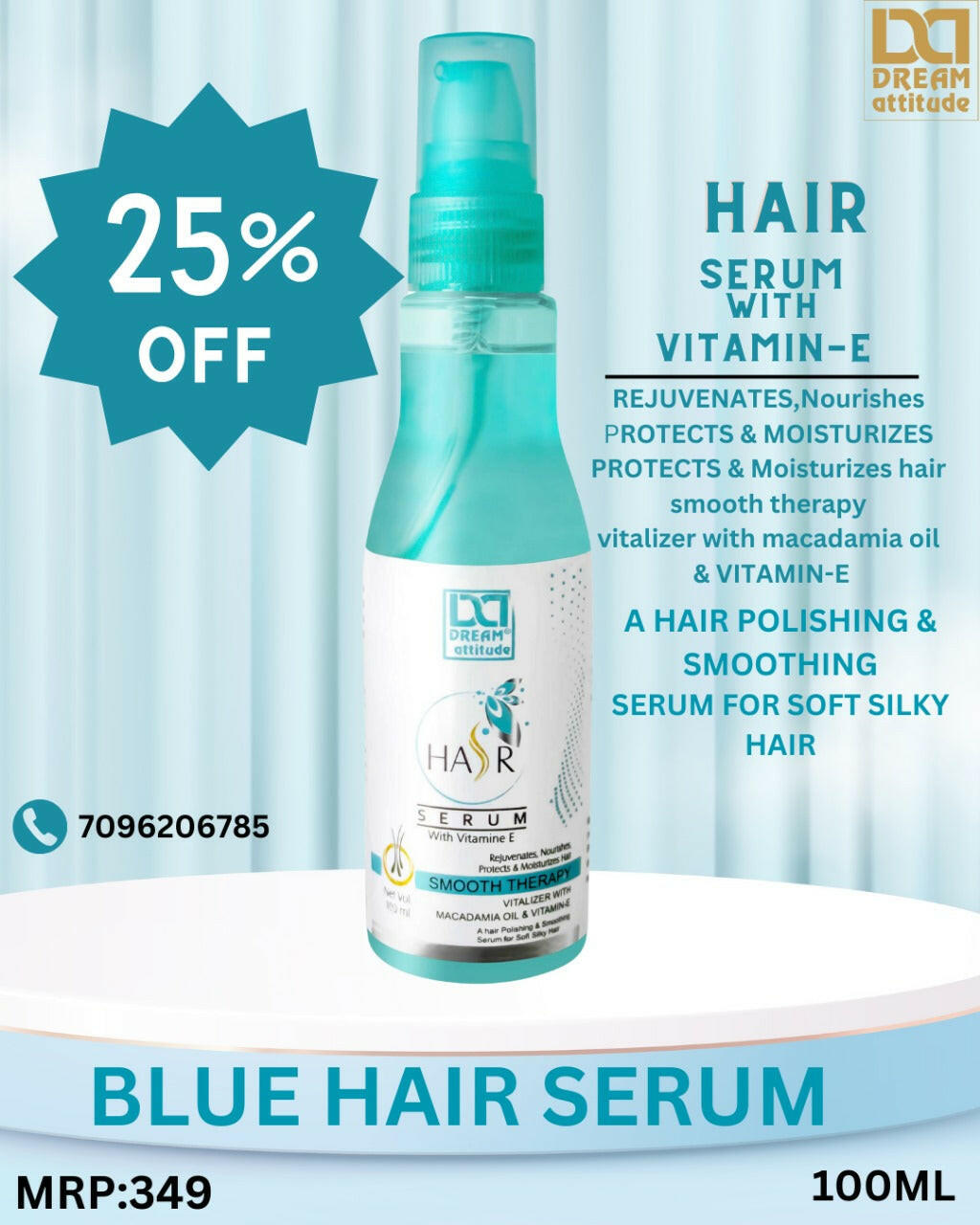 Dream Attitude Blue HAIR Serum[100ml] - Image 3 - DREAM Attitude
