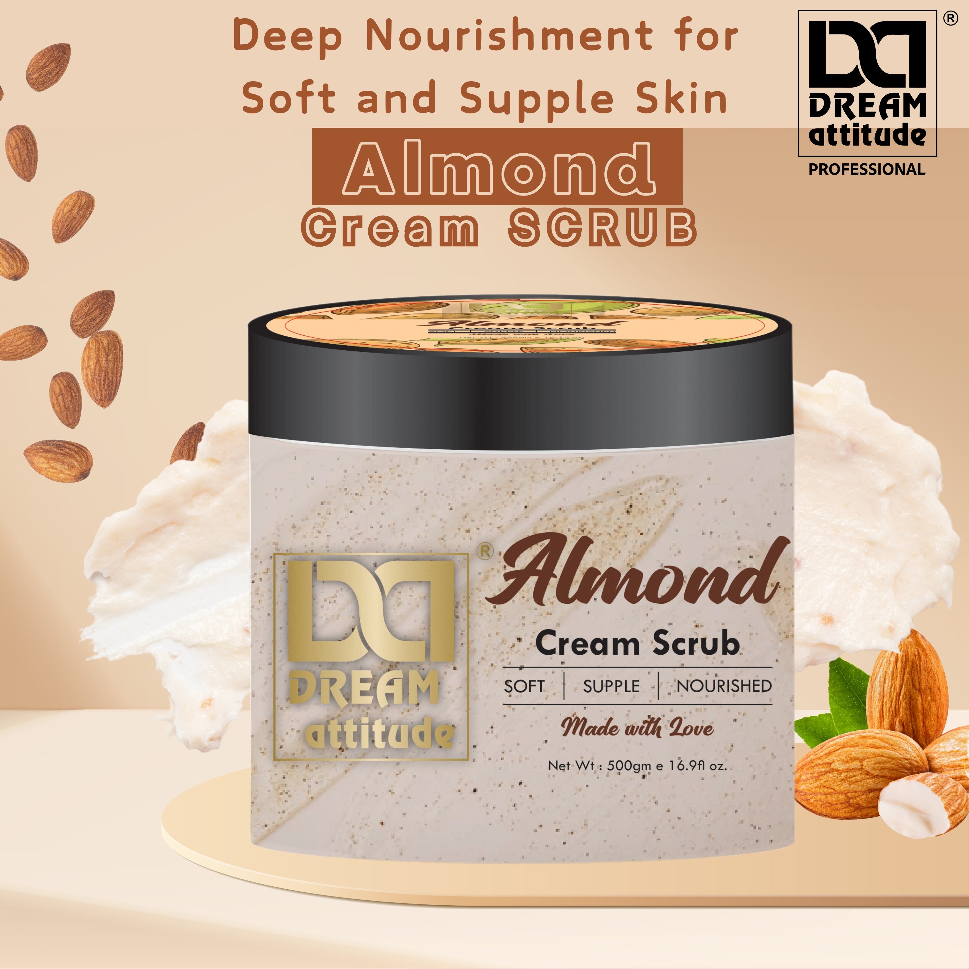 Natural Exfoliating Scrub | Dream Attitude Almond Cream Scrub - Image 4 - DREAM Attitude