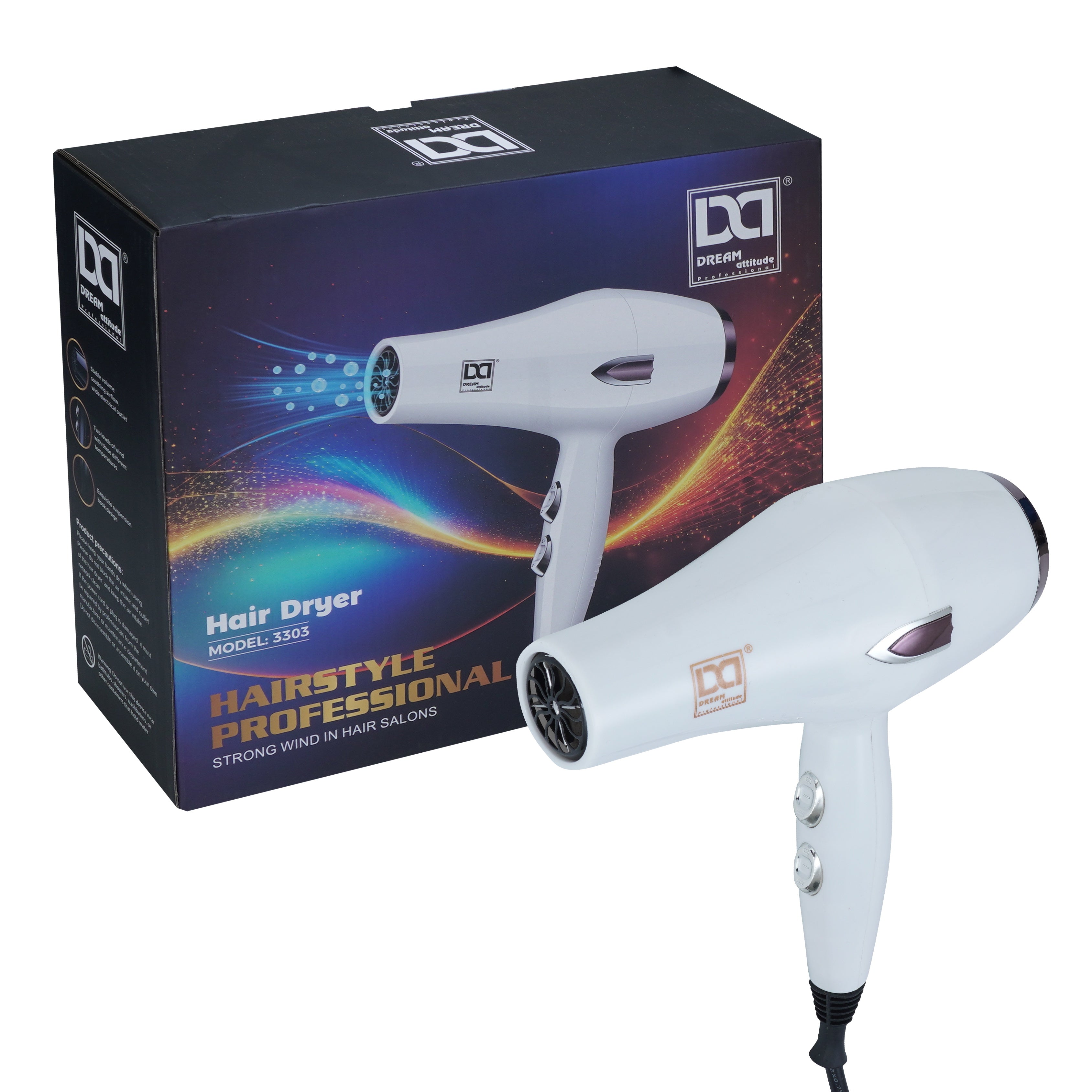 Professional Hair Dryer for Salon and Home | 3303 - Image 4 - DREAM Attitude