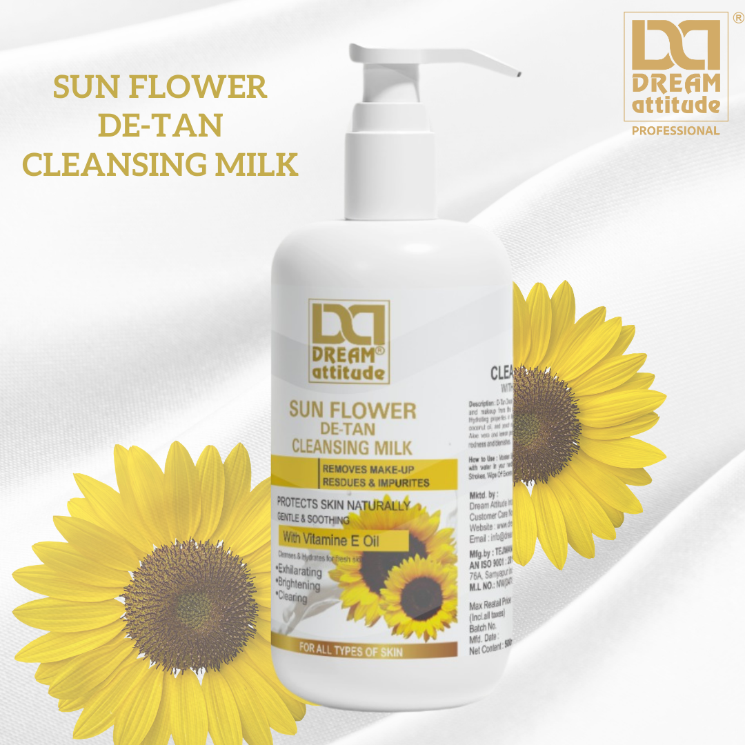 SUNFLOWER  DE-TAN CLEANSING MILK [900ML] [500ML] - Image 2 - DREAM Attitude