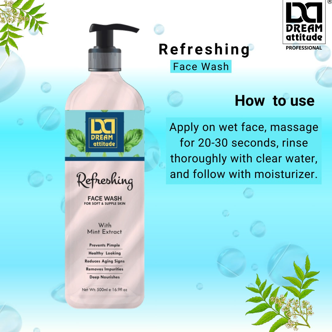 Refreshing Face Wash with Mint | Hydrating and Deep Cleansing Formula - Image 7 - DREAM Attitude