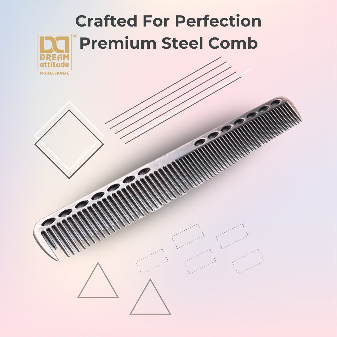 5-Pack Professional Stainless Steel Hair Combs | Durable, Anti-Static Design - Image 13 - DREAM Attitude