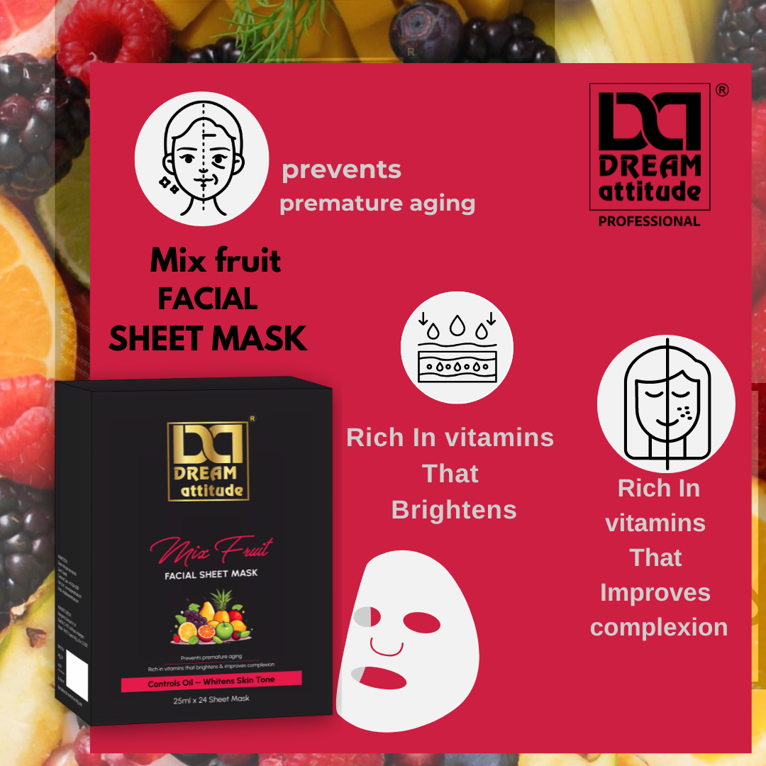 Mix Fruit Facial Sheet Mask - Image 2 - DREAM Attitude