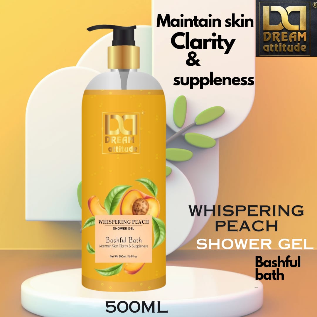 whispering peach shower gel [500ml] - Image 2 - DREAM Attitude