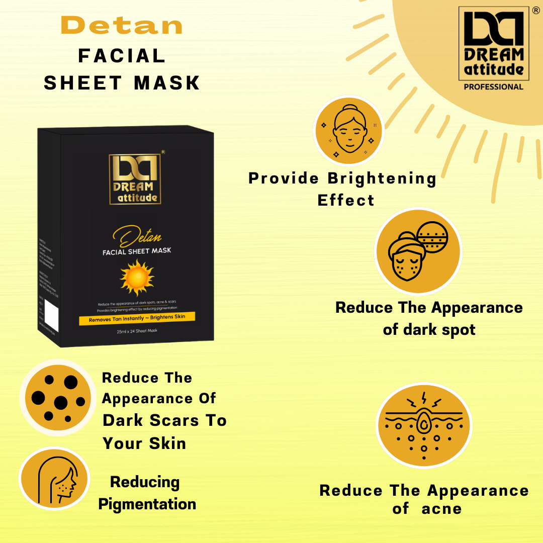 De-Tan Sheet Mask for Bright & Even Skin | Dream Attitude - Image 2 - DREAM Attitude