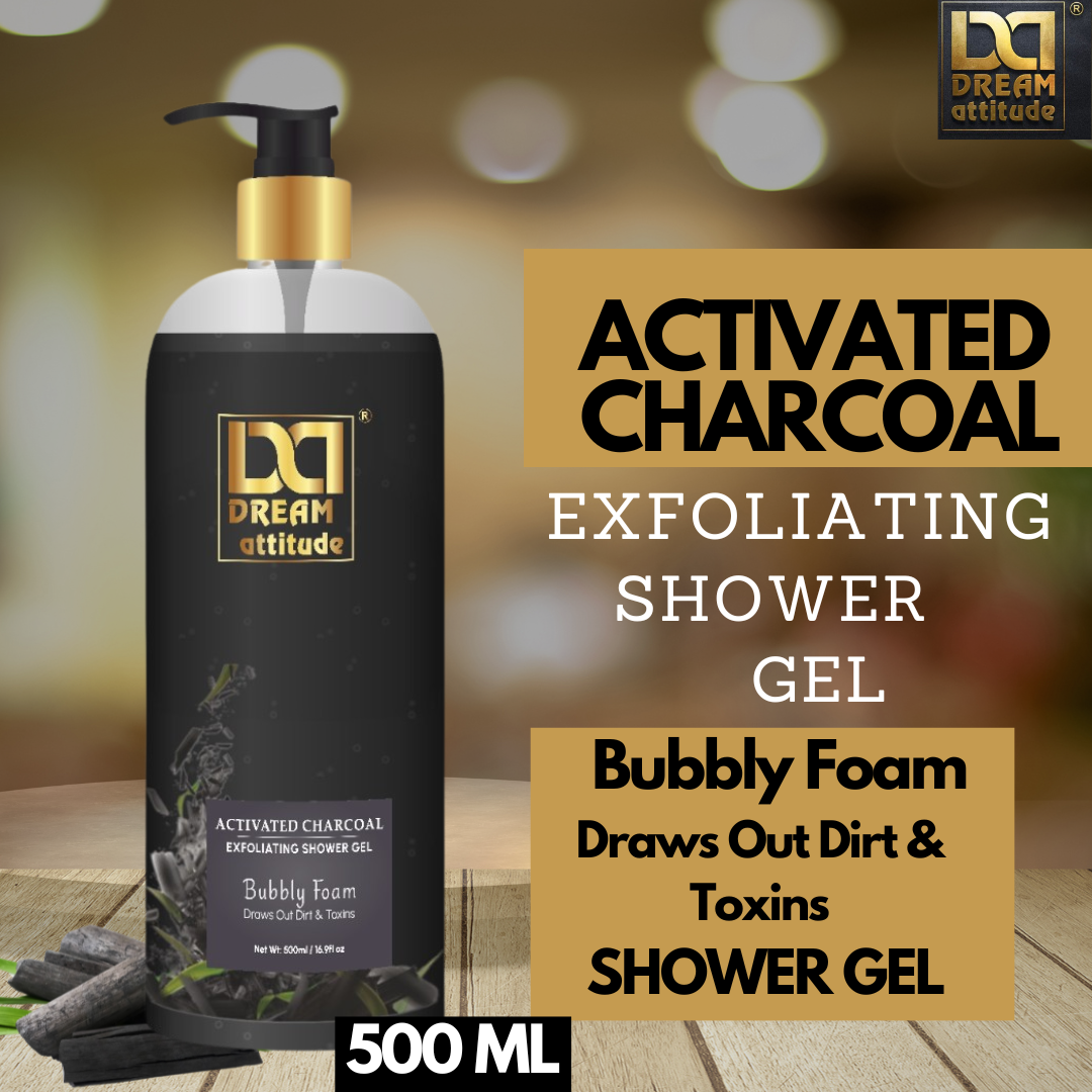 Activated Charcoal Exfoliating Shower Gel (500ml) - Image 6 - DREAM Attitude