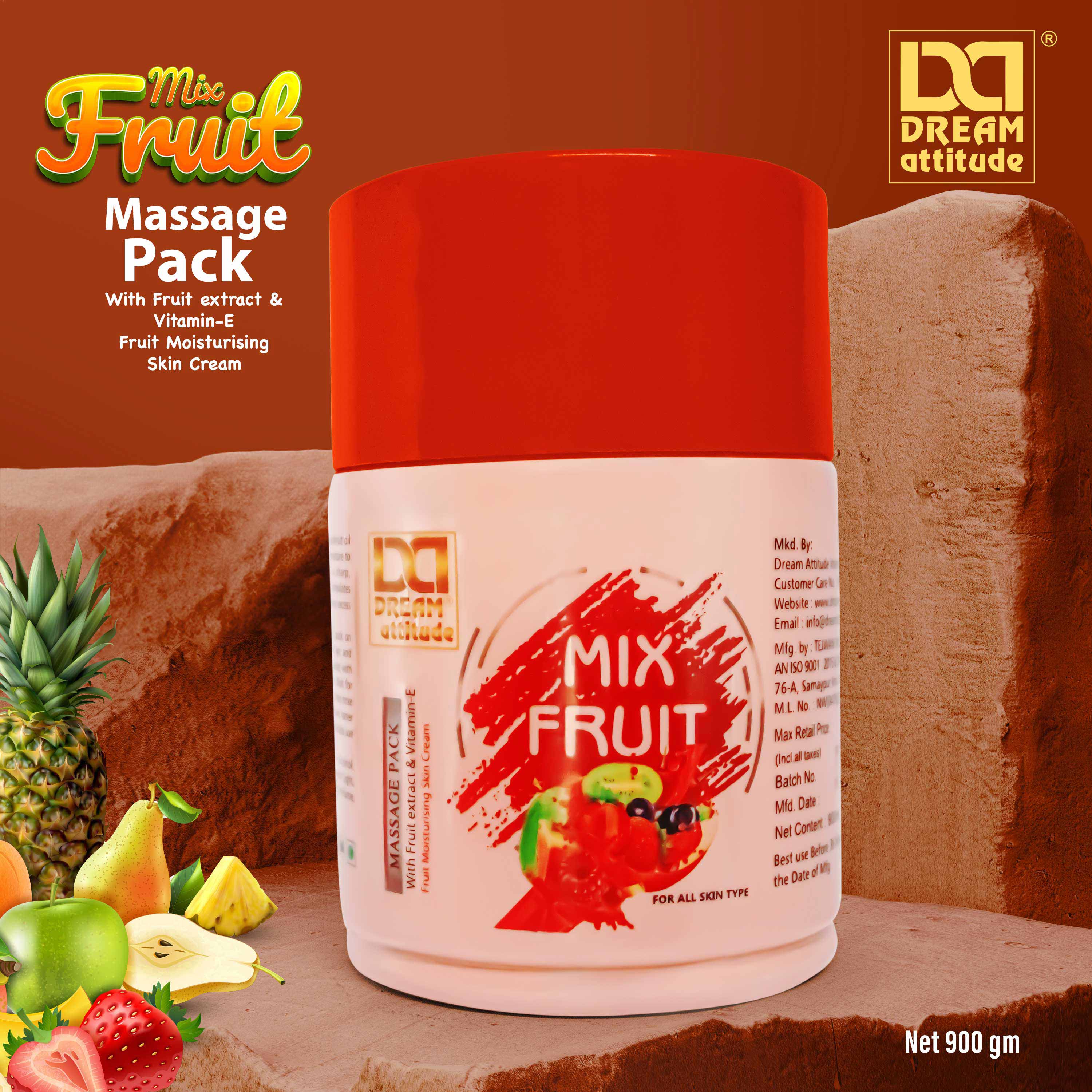 DREAM attitude Mix Fruit Massage Pack: Fruity Skincare for a Luxurious Spa-Like Experience - Image 3 - DREAM Attitude