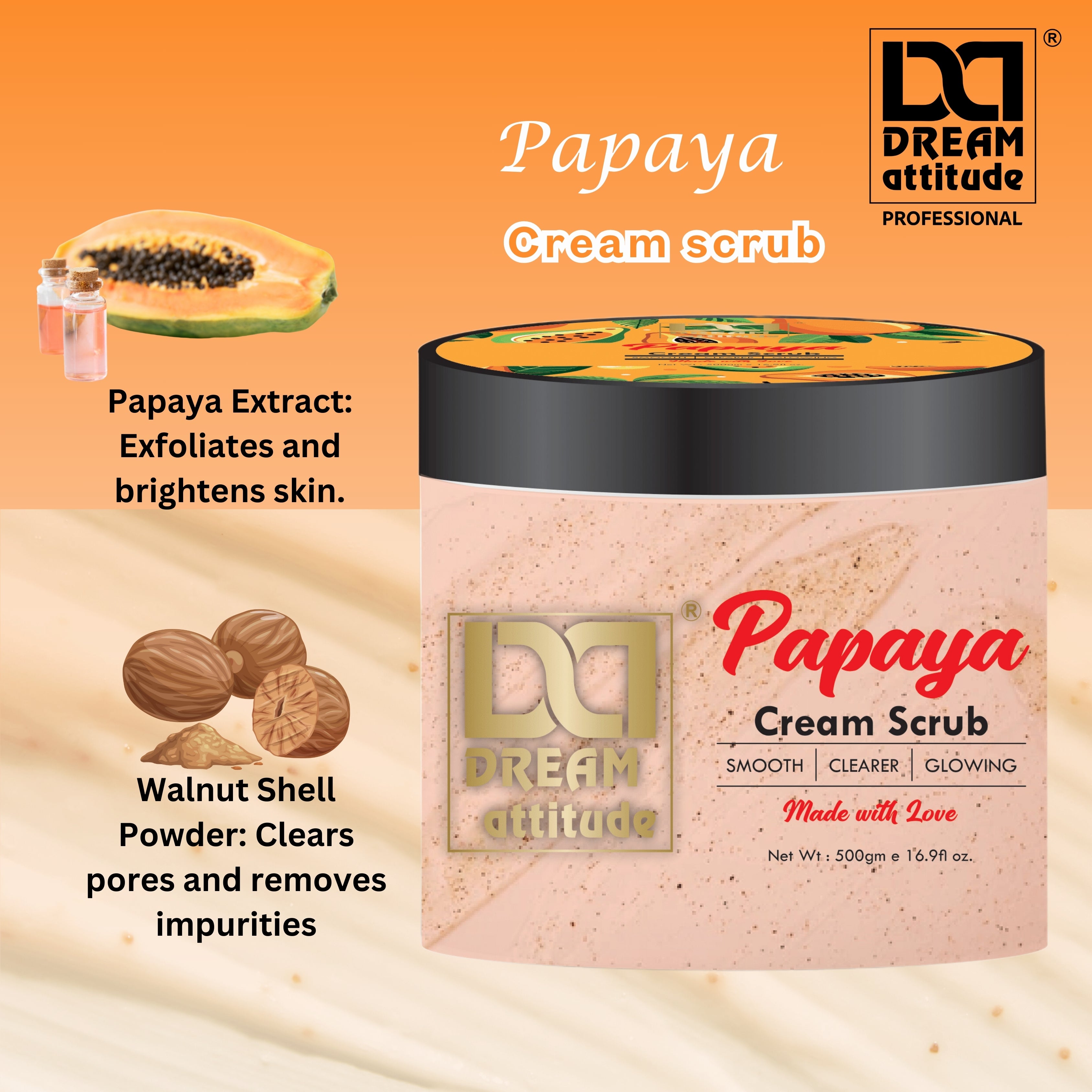 Papaya Cream Scrub – Natural Exfoliating Scrub for Smooth, Radiant Skin - Image 14 - DREAM Attitude