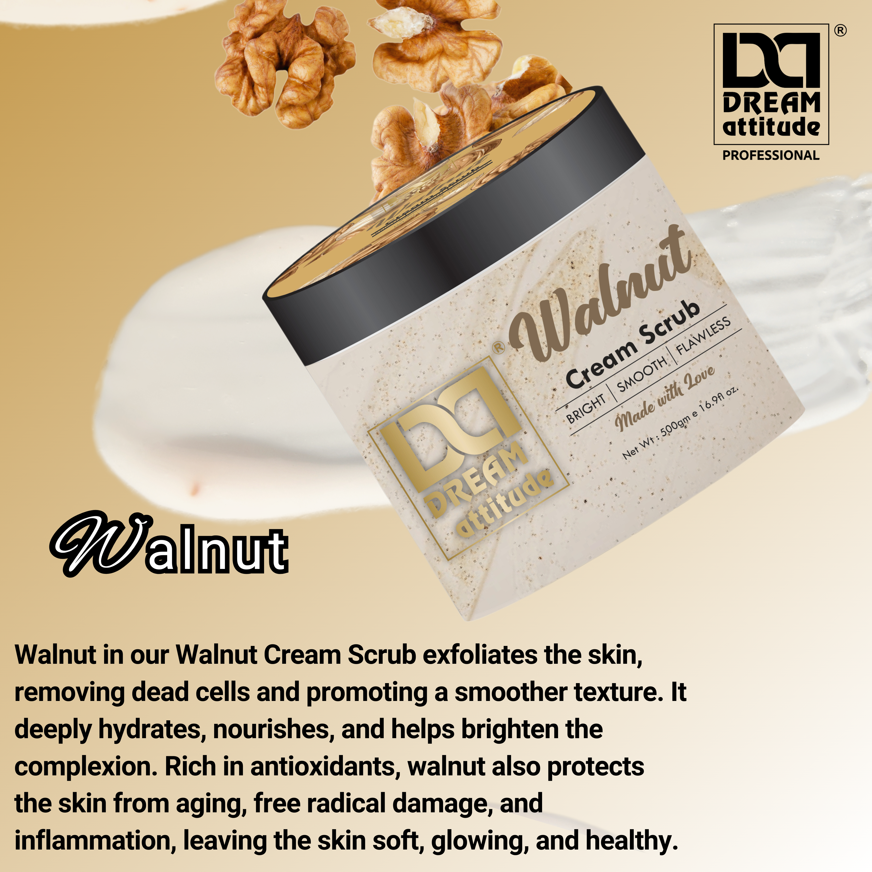 Walnut Face Scrub for Radiant Skin - Dream Attitude Skincare - Image 8 - DREAM Attitude