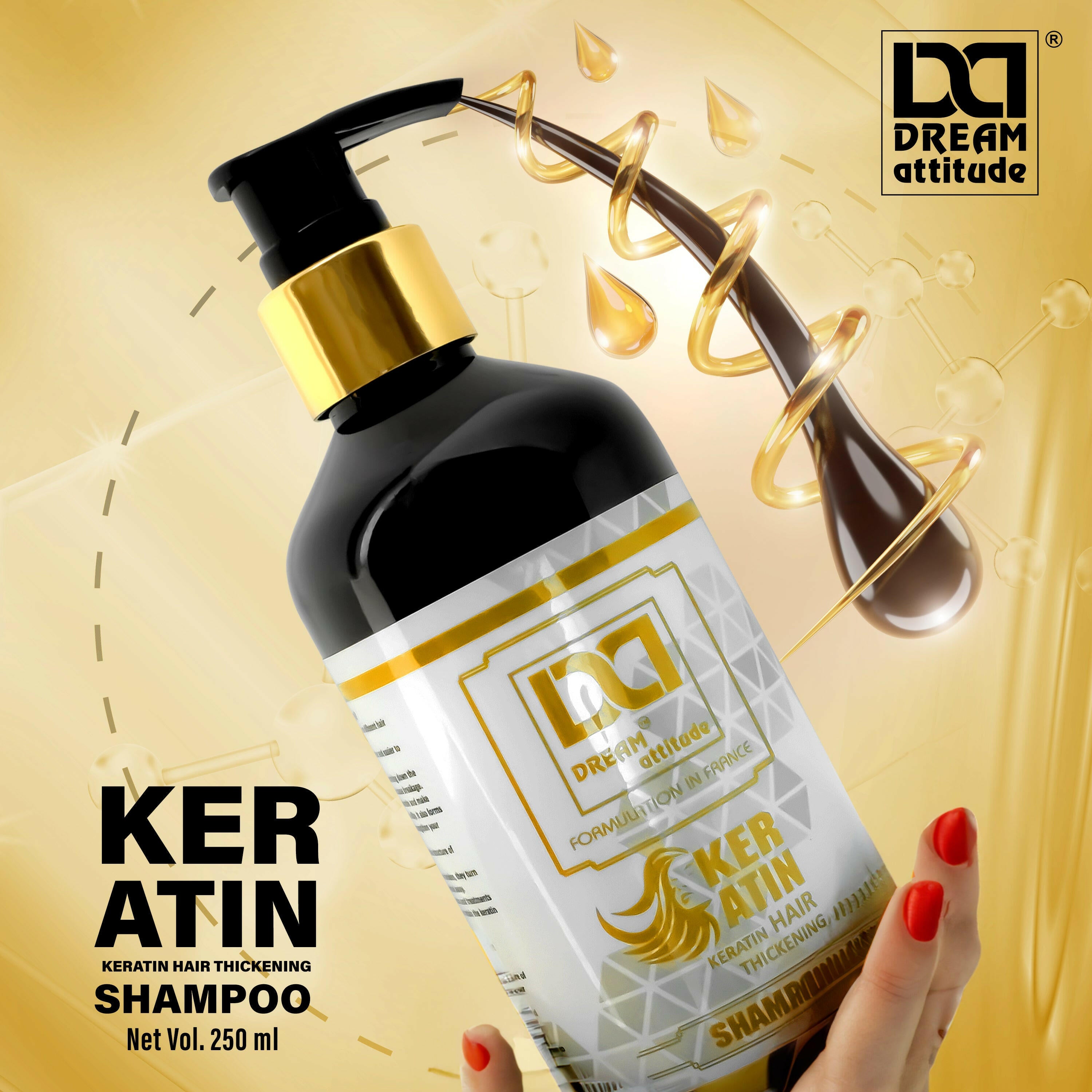 Dream Attitude Keratin Hair Thickening Shampoo - Transform Your Hair with Volume and Strength - Image 3 - DREAM Attitude