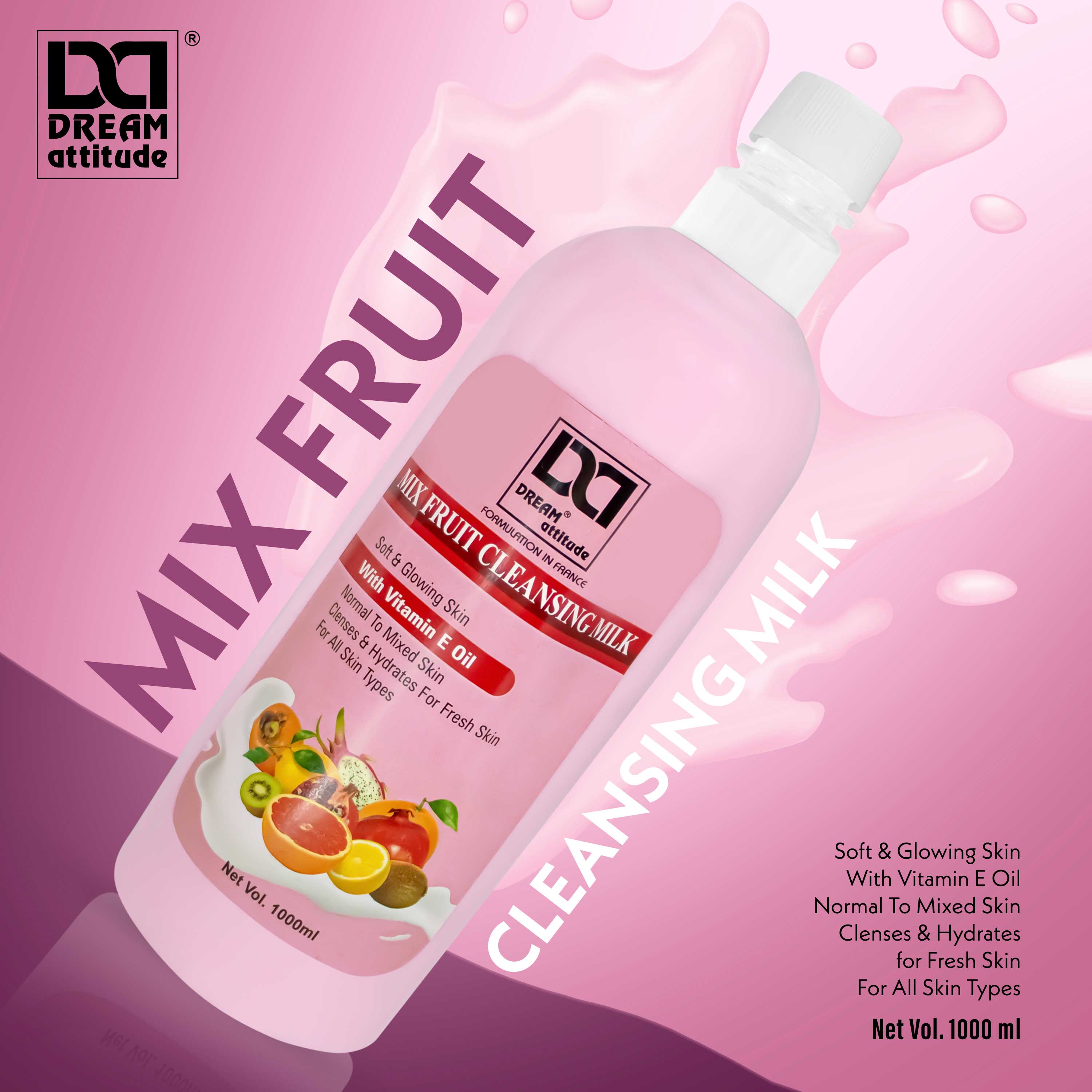 Mix Fruit Cleansing Milk [900ML] [500ml] - Image 4 - DREAM Attitude