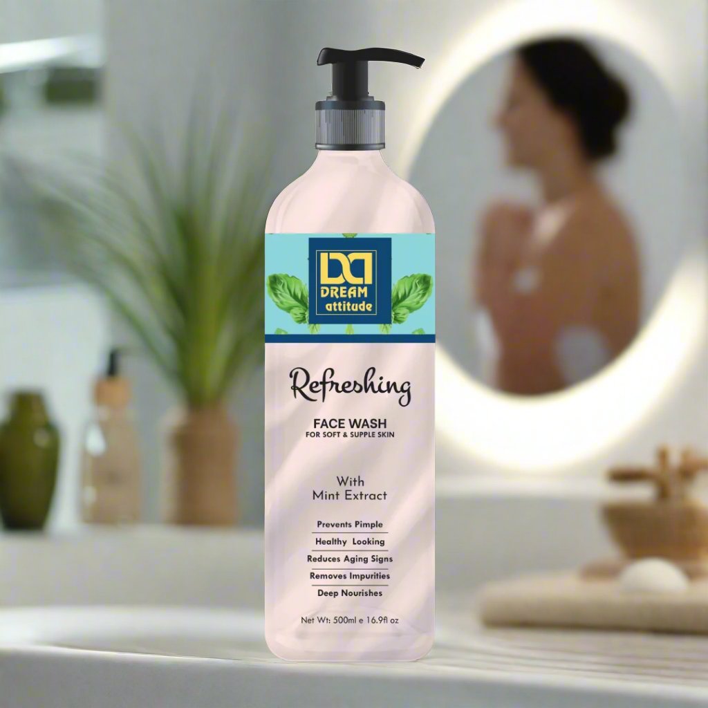 Refreshing Face Wash with Mint | Hydrating and Deep Cleansing Formula - Image 12 - DREAM Attitude