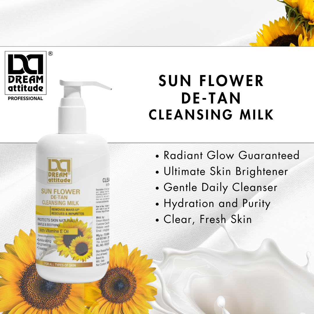SUNFLOWER  DE-TAN CLEANSING MILK [900ML] [500ML] - Image 6 - DREAM Attitude