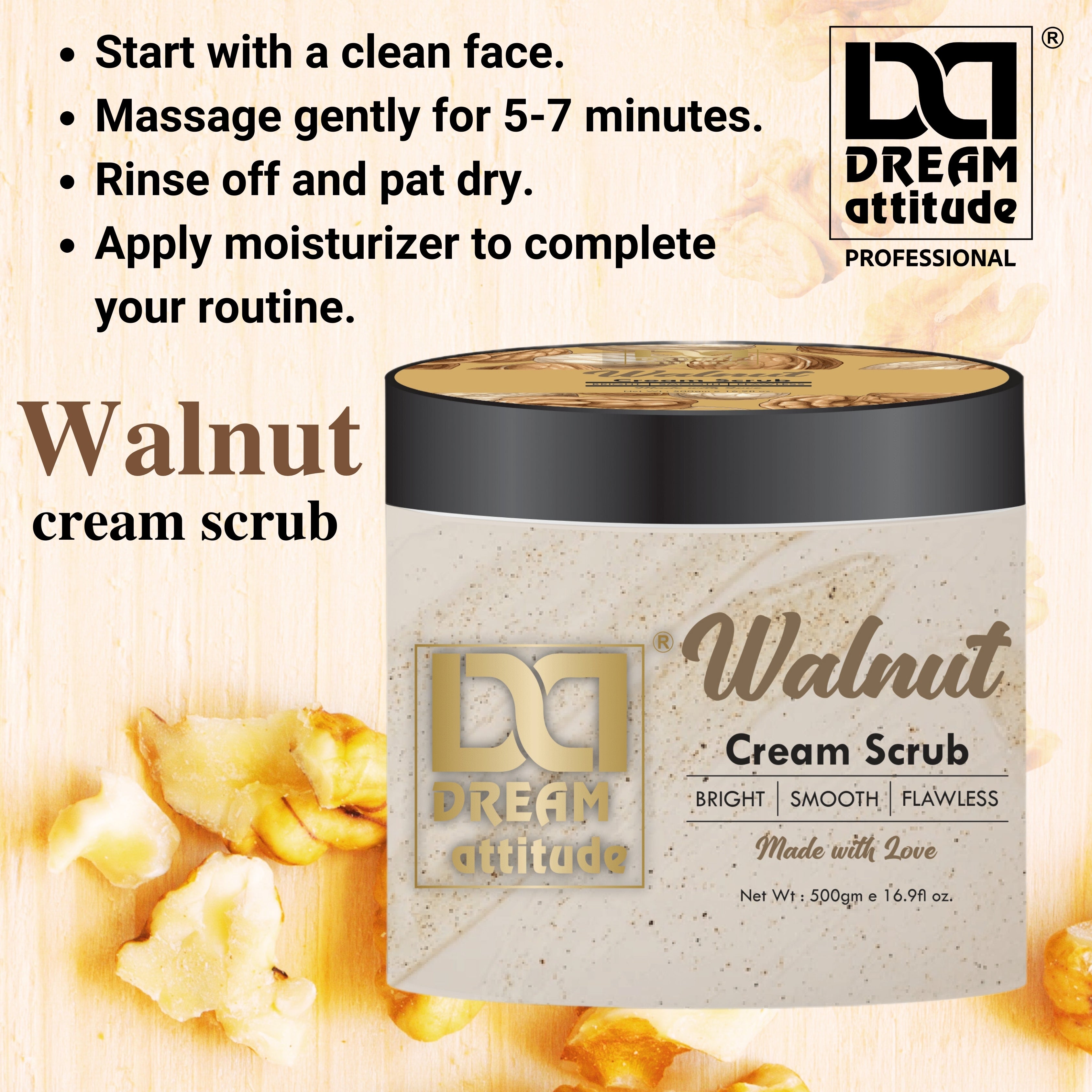 Walnut Face Scrub for Radiant Skin - Dream Attitude Skincare - Image 12 - DREAM Attitude