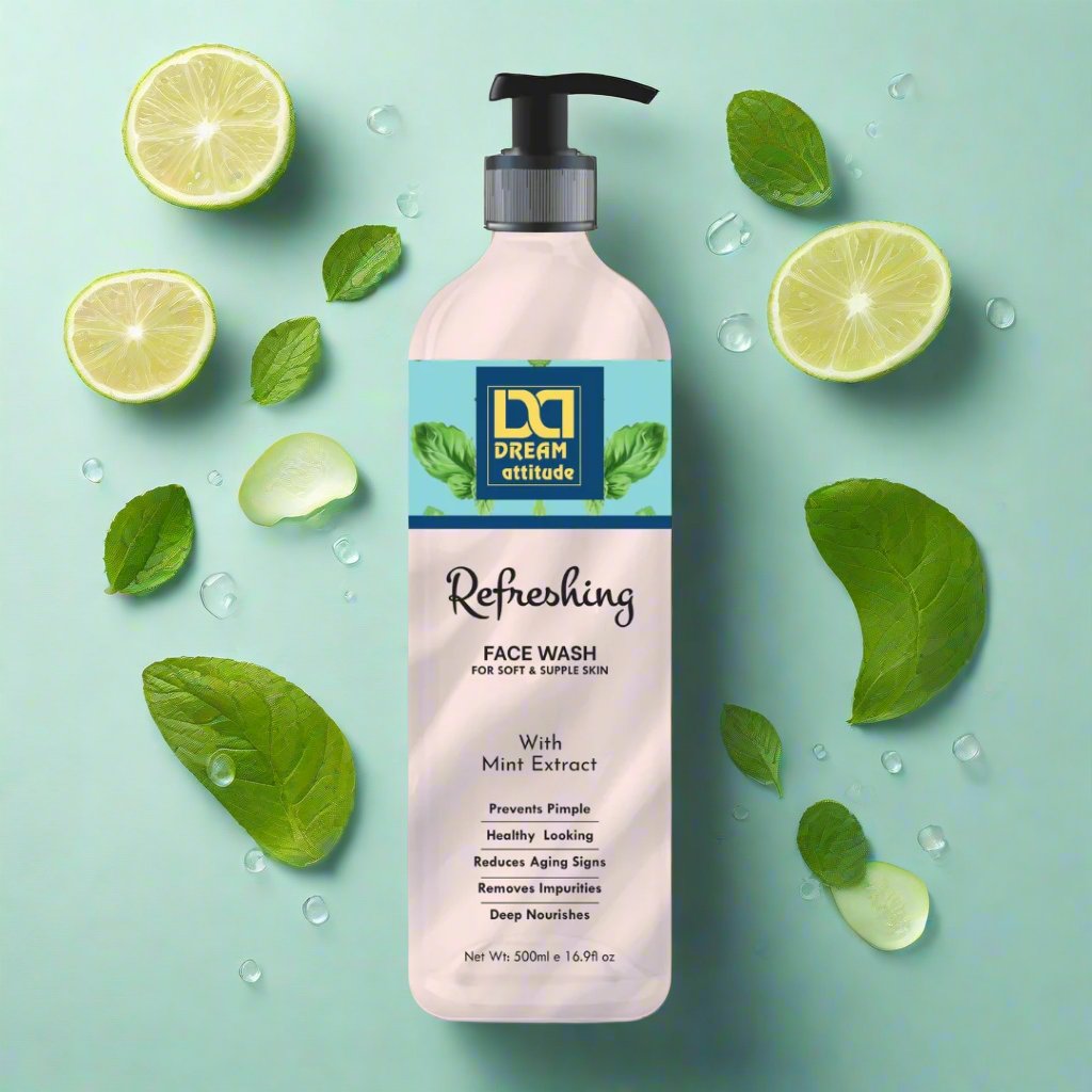 Refreshing Face Wash with Mint | Hydrating and Deep Cleansing Formula - Image 10 - DREAM Attitude