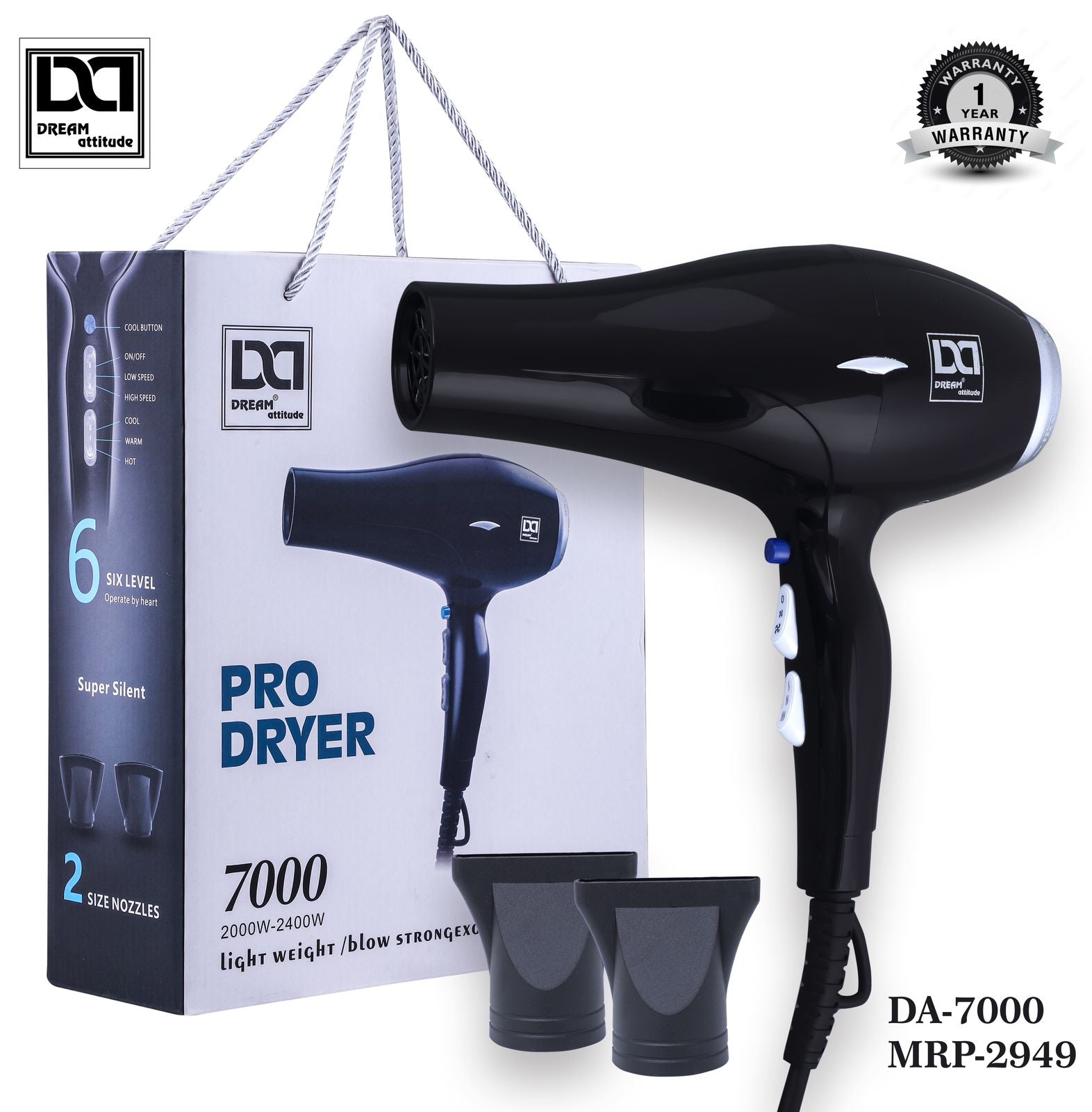 Dream Attitude Professional Hair Dryer: Elevate Your Styling Experience [MODEL NO:7000] - Image 2 - DREAM Attitude
