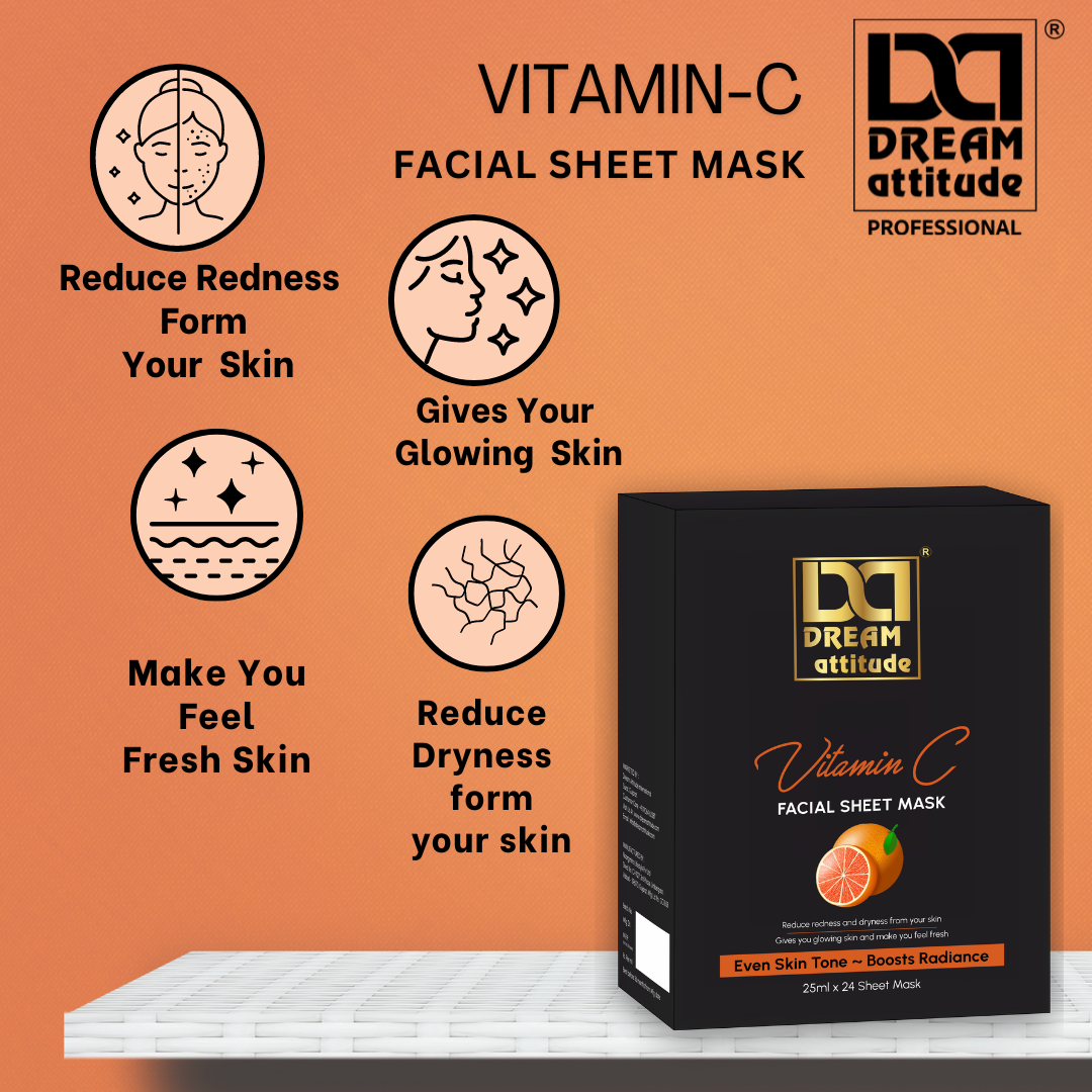Vitamin-C Facial Sheet Mask - Image 6 - DREAM Attitude