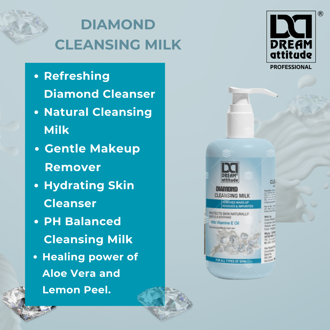 DIAMOND CLEANSING MILK [900ML] [500ML] - Image 3 - DREAM Attitude