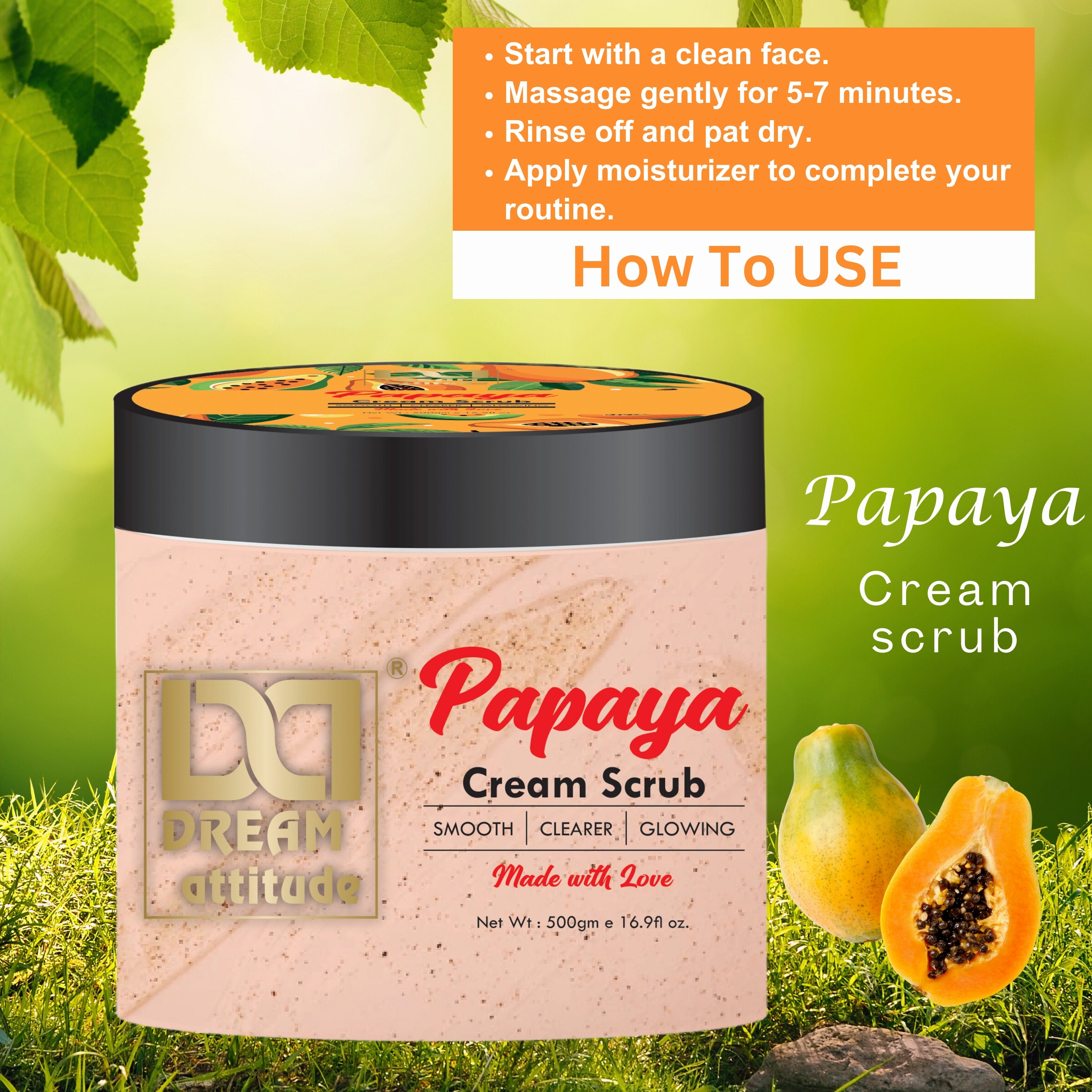 Papaya Cream Scrub – Natural Exfoliating Scrub for Smooth, Radiant Skin - Image 13 - DREAM Attitude