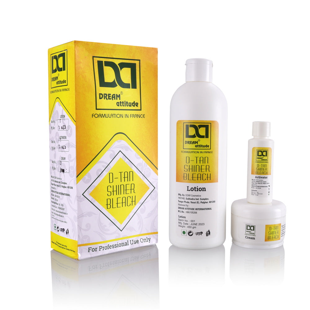 Unveil a Naturally Glowing Complexion with DE-TAN SHINER BLEACH [600GM] [250GM] [40GM]