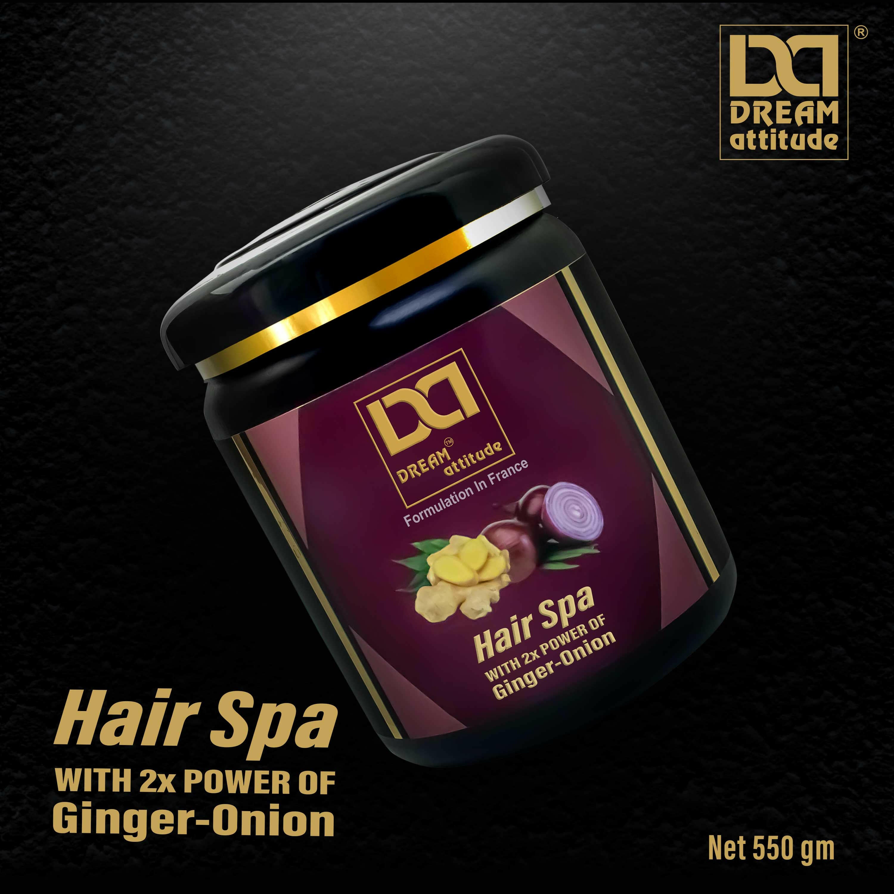 Dream Attitude Onion & Ginger Hair Spa - Natural Strength for Fortified and Revitalized Hair [550GM] - Image 3 - DREAM Attitude