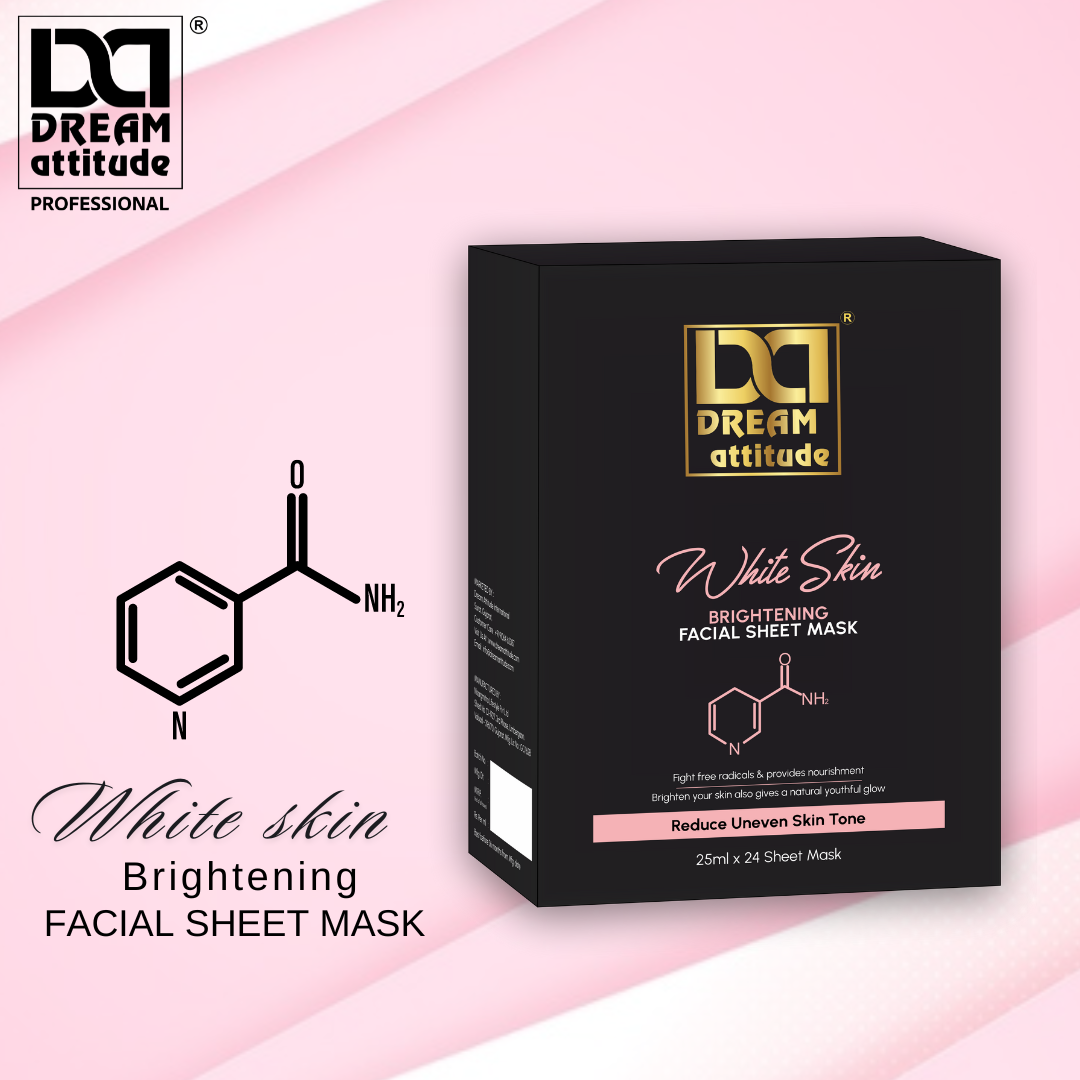 White Skin Brightening Facial Sheet Mask - Image 5 - DREAM Attitude