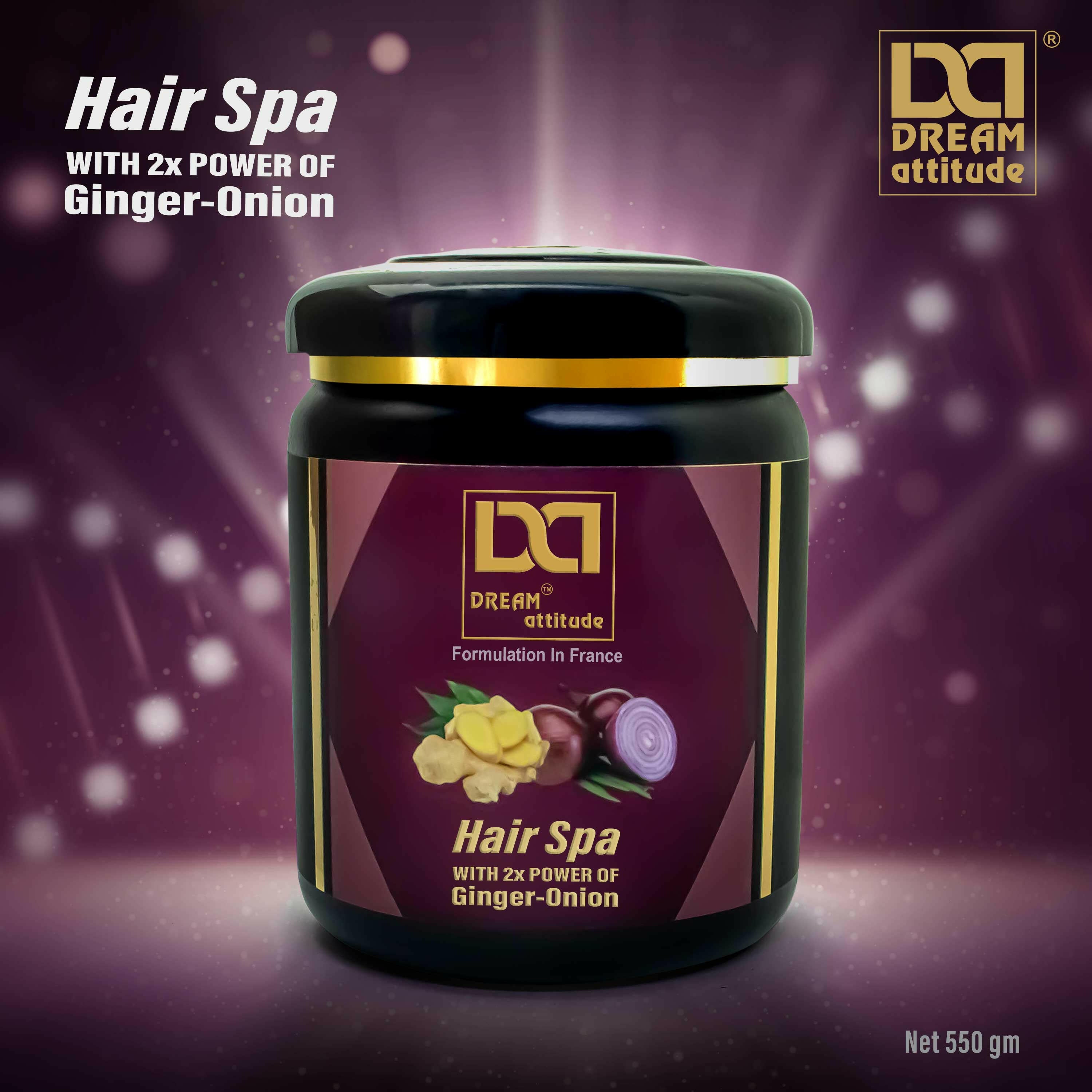 Dream Attitude Onion & Ginger Hair Spa - Natural Strength for Fortified and Revitalized Hair [550GM] - Image 2 - DREAM Attitude
