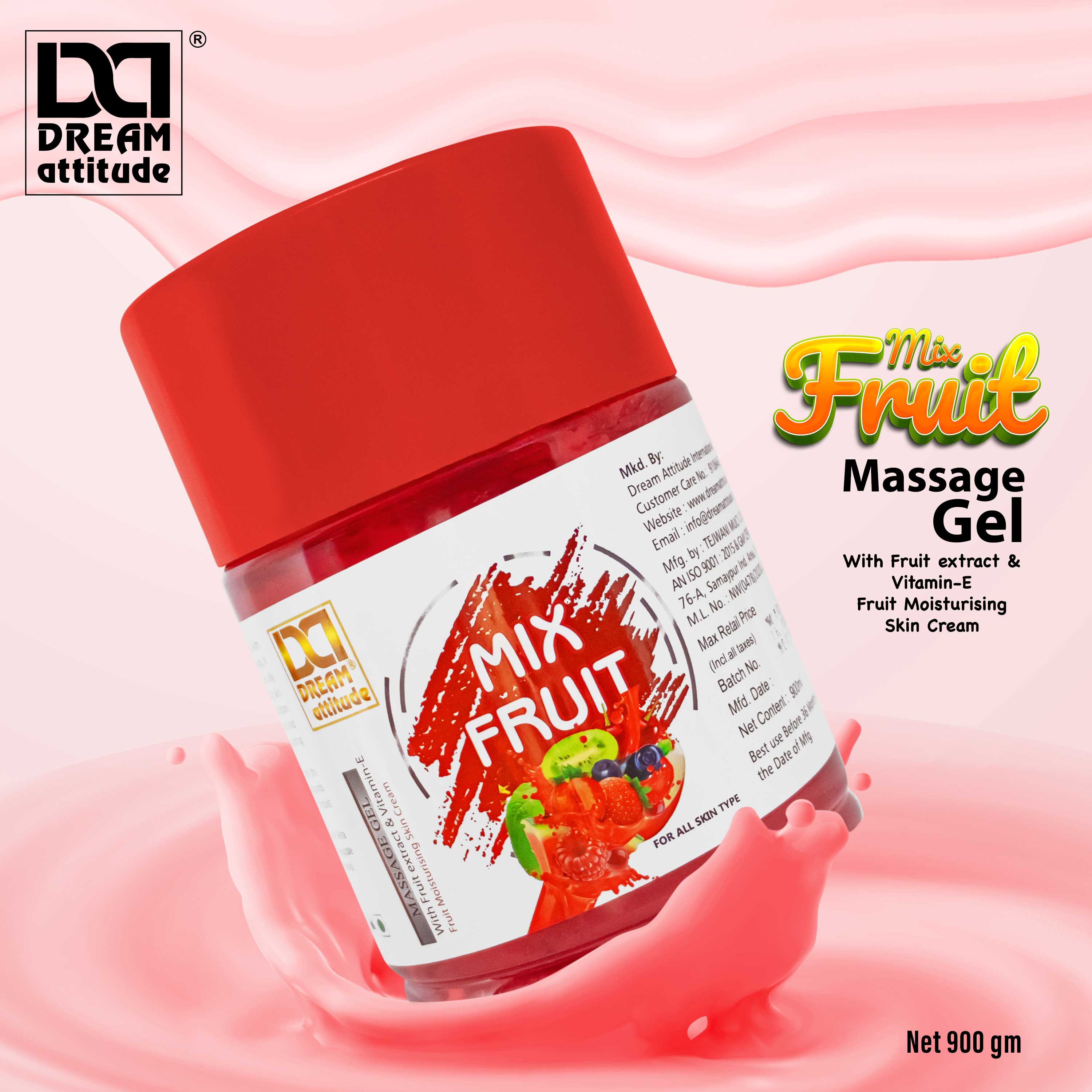 DREAM attitude Mix Fruit Massage Gel: Fruity Skincare for a Spa-Like Experience - Image 2 - DREAM Attitude